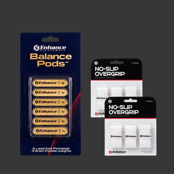 2 Packs of No-Slip Overgrips + Balance Pods Bundle