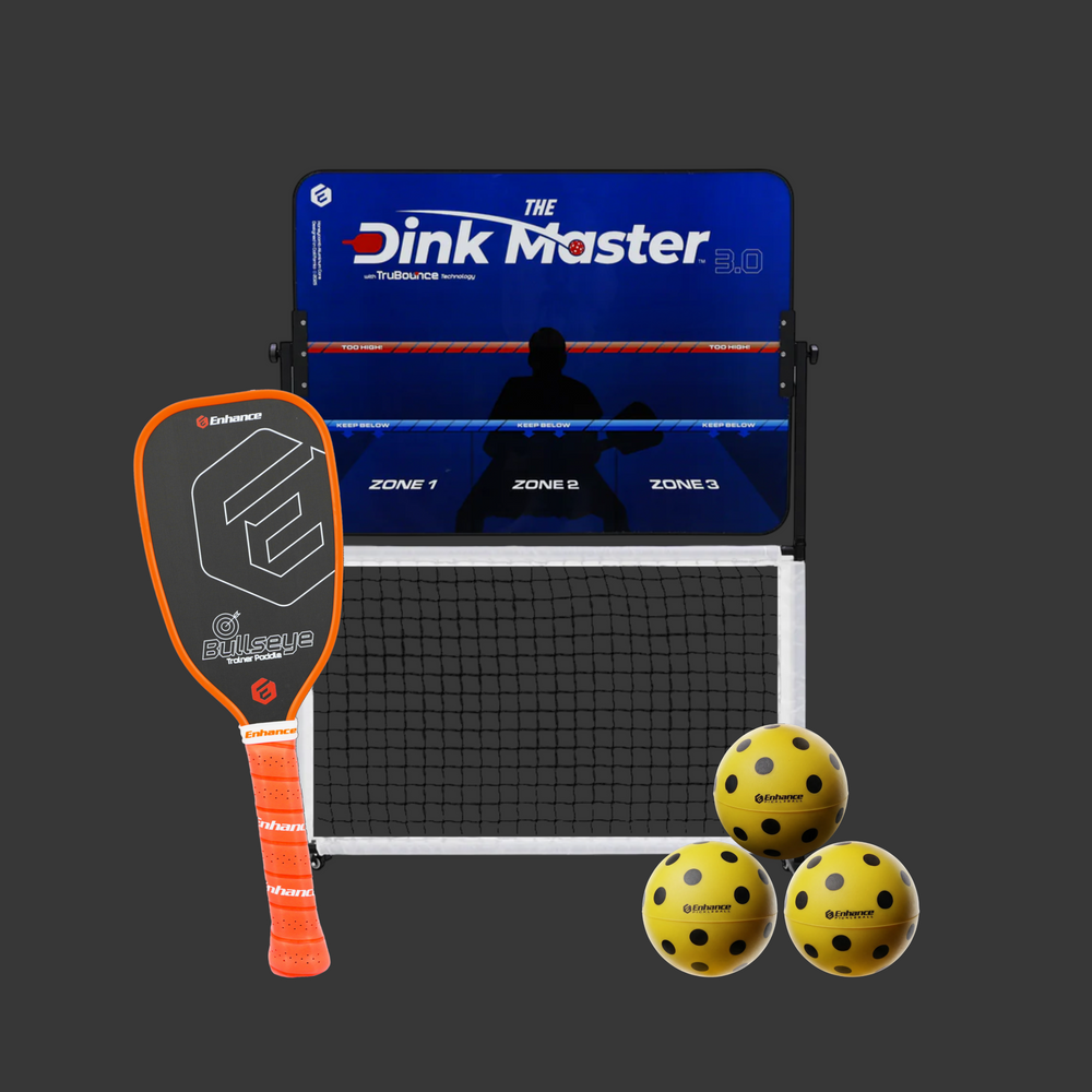 Dink Master 3.0 + Ninja Balls + Bullseye Trainer Paddle Bundle